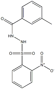 N'-(3-methylbenzoyl)-2-nitrobenzenesulfonohydrazide Structure