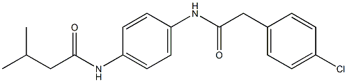 N-(4-{[2-(4-chlorophenyl)acetyl]amino}phenyl)-3-methylbutanamide Structure