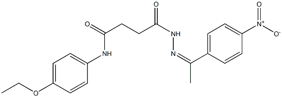 N-(4-ethoxyphenyl)-4-{2-[(Z)-1-(4-nitrophenyl)ethylidene]hydrazino}-4-oxobutanamide 구조식 이미지