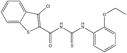 N-[(3-chloro-1-benzothiophen-2-yl)carbonyl]-N'-(2-ethoxyphenyl)thiourea 구조식 이미지