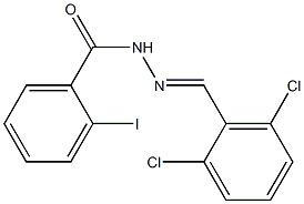 N'-[(E)-(2,6-dichlorophenyl)methylidene]-2-iodobenzohydrazide 구조식 이미지
