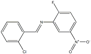 N-[(E)-(2-chlorophenyl)methylidene]-N-(2-fluoro-5-nitrophenyl)amine Structure