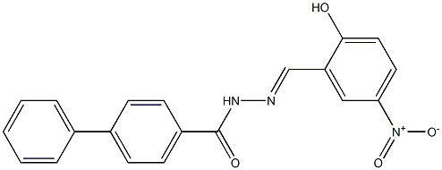 N'-[(E)-(2-hydroxy-5-nitrophenyl)methylidene][1,1'-biphenyl]-4-carbohydrazide Structure