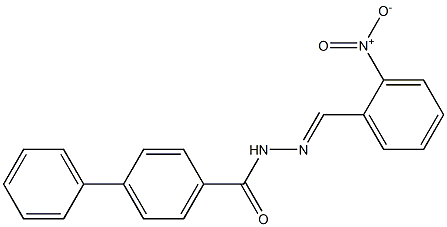 N'-[(E)-(2-nitrophenyl)methylidene][1,1'-biphenyl]-4-carbohydrazide 구조식 이미지