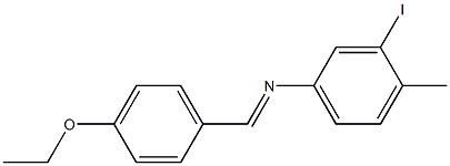 N-[(E)-(4-ethoxyphenyl)methylidene]-N-(3-iodo-4-methylphenyl)amine 구조식 이미지