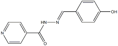 N'-[(E)-(4-hydroxyphenyl)methylidene]isonicotinohydrazide 구조식 이미지