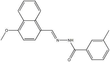 N'-[(E)-(4-methoxy-1-naphthyl)methylidene]-3-methylbenzohydrazide 구조식 이미지