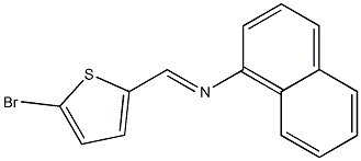 N-[(E)-(5-bromo-2-thienyl)methylidene]-N-(1-naphthyl)amine Structure