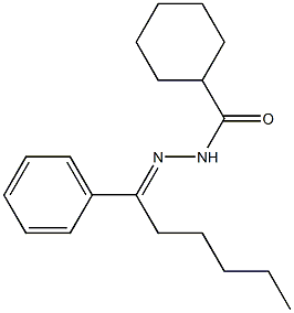 N'-[(E)-1-phenylhexylidene]cyclohexanecarbohydrazide 구조식 이미지