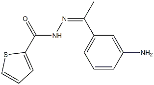 N'-[(Z)-1-(3-aminophenyl)ethylidene]-2-thiophenecarbohydrazide 구조식 이미지