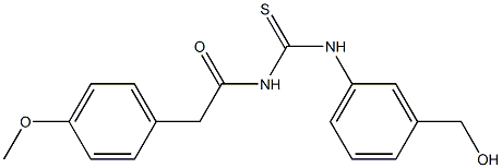 N-[3-(hydroxymethyl)phenyl]-N'-[2-(4-methoxyphenyl)acetyl]thiourea 구조식 이미지