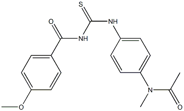 N-[4-({[(4-methoxybenzoyl)amino]carbothioyl}amino)phenyl]-N-methylacetamide 구조식 이미지