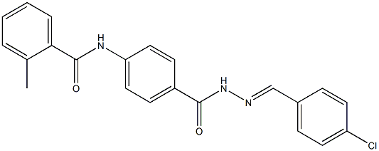 N-[4-({2-[(E)-(4-chlorophenyl)methylidene]hydrazino}carbonyl)phenyl]-2-methylbenzamide Structure