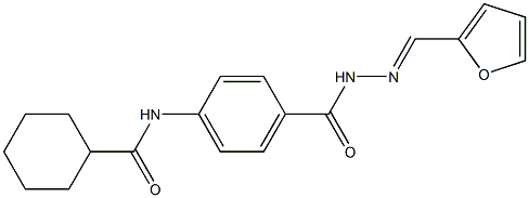 N-[4-({2-[(E)-2-furylmethylidene]hydrazino}carbonyl)phenyl]cyclohexanecarboxamide Structure