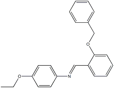 N-{(E)-[2-(benzyloxy)phenyl]methylidene}-N-(4-ethoxyphenyl)amine Structure