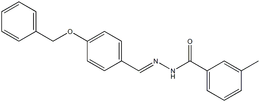 N'-{(E)-[4-(benzyloxy)phenyl]methylidene}-3-methylbenzohydrazide 구조식 이미지