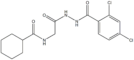 N-{2-[2-(2,4-dichlorobenzoyl)hydrazino]-2-oxoethyl}cyclohexanecarboxamide Structure