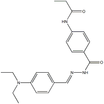 N-{4-[(2-{(E)-[4-(diethylamino)phenyl]methylidene}hydrazino)carbonyl]phenyl}propanamide Structure