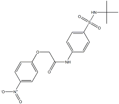 N-{4-[(tert-butylamino)sulfonyl]phenyl}-2-(4-nitrophenoxy)acetamide Structure