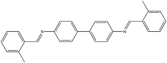 N-[(E)-(2-methylphenyl)methylidene]-N-(4'-{[(E)-(2-methylphenyl)methylidene]amino}[1,1'-biphenyl]-4-yl)amine Structure