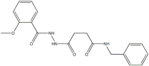 N-benzyl-4-[2-(2-methoxybenzoyl)hydrazino]-4-oxobutanamide Structure