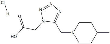 {5-[(4-methylpiperidin-1-yl)methyl]-1H-tetrazol-1-yl}acetic acid hydrochloride Structure