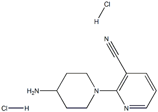 2-(4-aminopiperidin-1-yl)nicotinonitrile dihydrochloride Structure