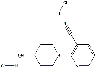 2-(4-aminopiperidin-1-yl)nicotinonitrile dihydrochloride 구조식 이미지