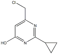 6-(chloromethyl)-2-cyclopropylpyrimidin-4-ol 구조식 이미지