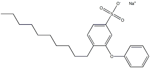 4-Decyl-3-phenoxybenzenesulfonic acid sodium salt Structure
