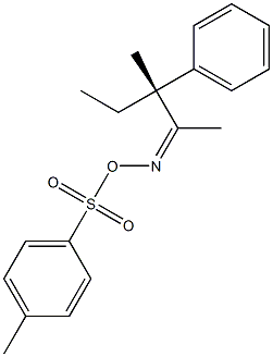 [Z,R,(-)]-3-Methyl-3-phenyl-2-pentanone O-(p-tolylsulfonyl)oxime Structure