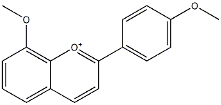 4',8-Dimethoxyflavylium Structure