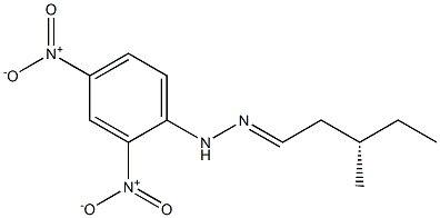 [S,(+)]-3-Methylvaleraldehyde 2,4-dinitrophenyl hydrazone 구조식 이미지