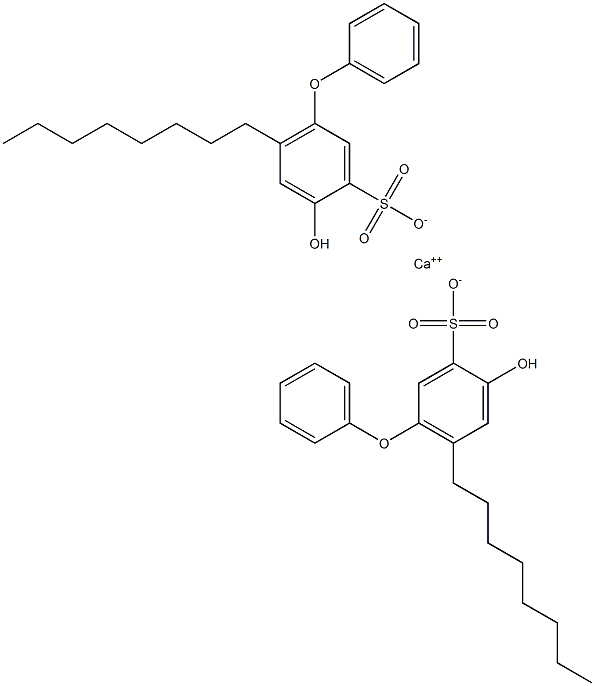 Bis(4-hydroxy-6-octyl[oxybisbenzene]-3-sulfonic acid)calcium salt 구조식 이미지