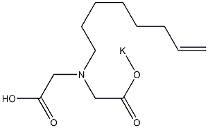 N-[[(Potassiooxy)carbonyl]methyl]-N-(7-octenyl)glycine Structure