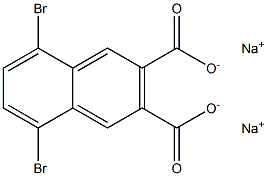 5,8-Dibromo-2,3-naphthalenedicarboxylic acid disodium salt Structure