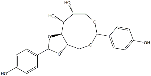 1-O,6-O:2-O,3-O-Bis(4-hydroxybenzylidene)-D-glucitol 구조식 이미지