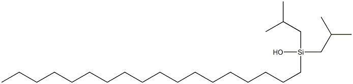 Bisisobutyloctadecylsilanol Structure