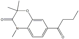 2,2,4-Trimethyl-7-butyryl-4H-1,4-benzoxazin-3(2H)-one Structure