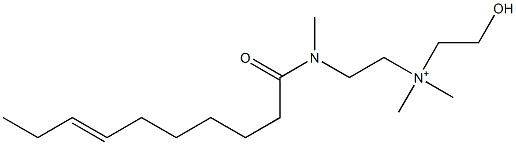 2-[N-(7-Decenoyl)-N-methylamino]-N-(2-hydroxyethyl)-N,N-dimethylethanaminium Structure