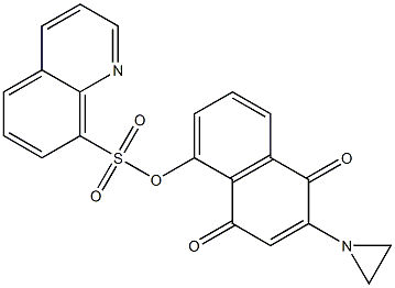 2-(1-Aziridinyl)-5-[8-quinolinylsulfonyloxy]-1,4-naphthoquinone Structure