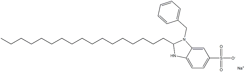 1-Benzyl-2,3-dihydro-2-heptadecyl-1H-benzimidazole-6-sulfonic acid sodium salt 구조식 이미지