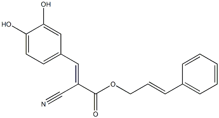 (E)-2-Cyano-3-(3,4-dihydroxyphenyl)acrylic acid 3-phenyl-2-propenyl ester Structure