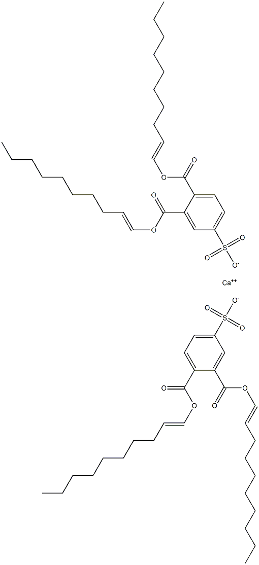 Bis[3,4-di(1-decenyloxycarbonyl)benzenesulfonic acid]calcium salt Structure
