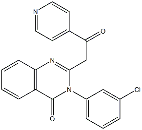 3-(3-Chlorophenyl)-2-(4-pyridinylcarbonylmethyl)quinazolin-4(3H)-one Structure