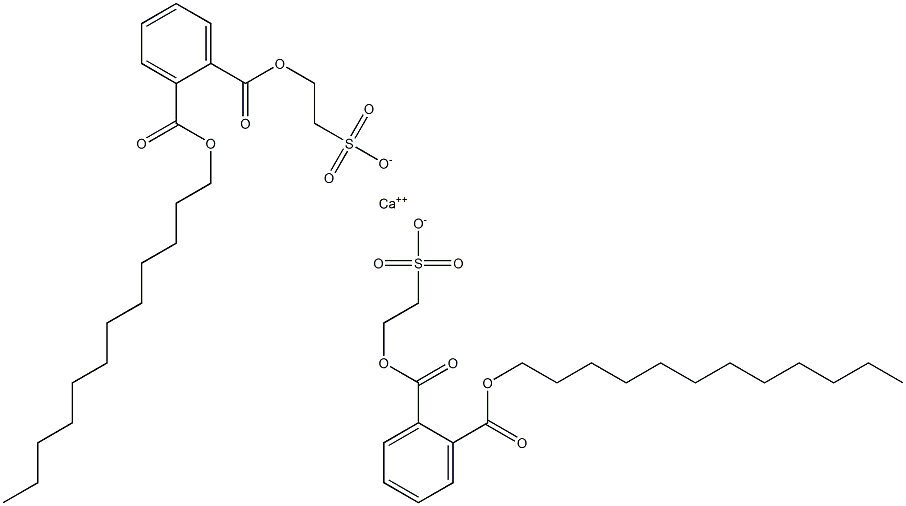 Bis[2-[(2-dodecyloxycarbonylphenyl)carbonyloxy]ethanesulfonic acid]calcium salt 구조식 이미지