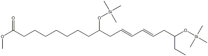 9,16-Bis(trimethylsiloxy)-11,13-octadecadienoic acid methyl ester Structure