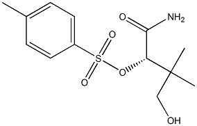 [S,(-)]-4-Hydroxy-3,3-dimethyl-2-p-tolylsulfonyloxybutyramide 구조식 이미지