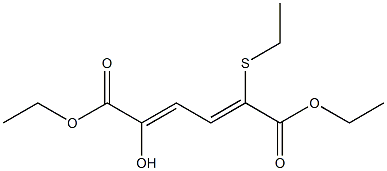 2-Ethylthio-5-hydroxy-2,4-hexadienedioic acid diethyl ester Structure