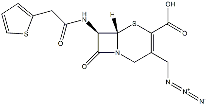 (7R)-7-[[(2-Thienylmethyl)carbonyl]amino]-3-(azidomethyl)cepham-3-ene-4-carboxylic acid 구조식 이미지